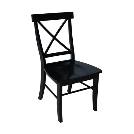 International Concepts Black 36.9 W 22.2 H, Wood Seat C46-613P